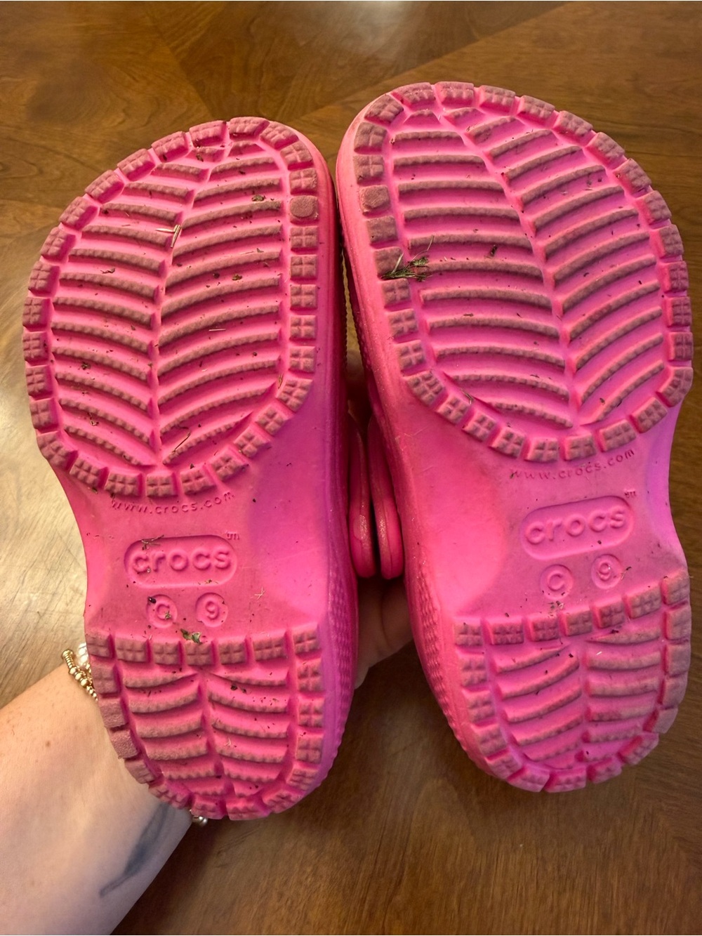 CROCS Kids' Pink Clog Sandals with Decorative Charms - Picture 5 of 6